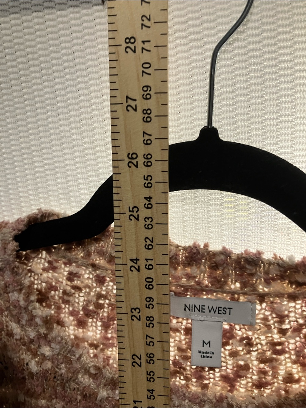 Nine West Marled Crewneck Sweater in Blush and Cream - Picture 8 of 14